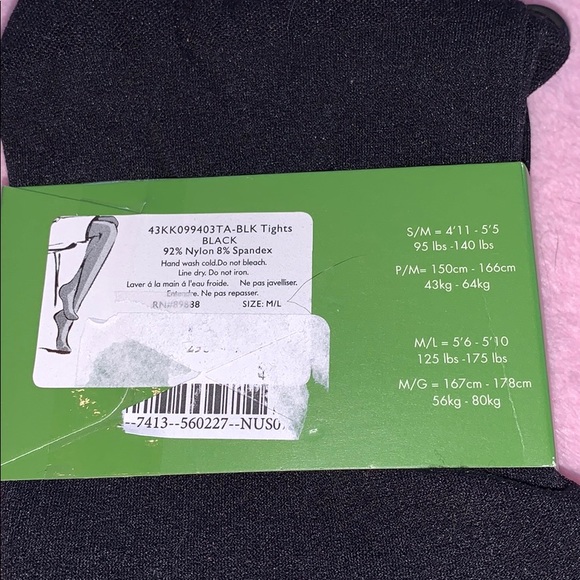 Kate spade New York women’s black tights size m/l - Picture 3 of 3